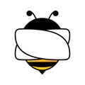 Lovely simple design of a yellow and black bee